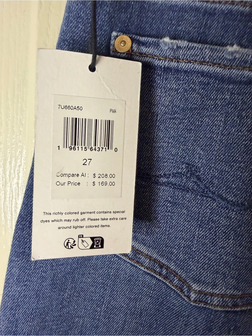 7 For All Mankind High-Rise Classic Blue Denim Jeans